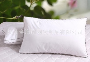 批發采購枕芯、保健枕-工廠直銷 黑邊立體枕頭全棉枕頭枕芯 單人羽絲絨枕 秋季冬季.